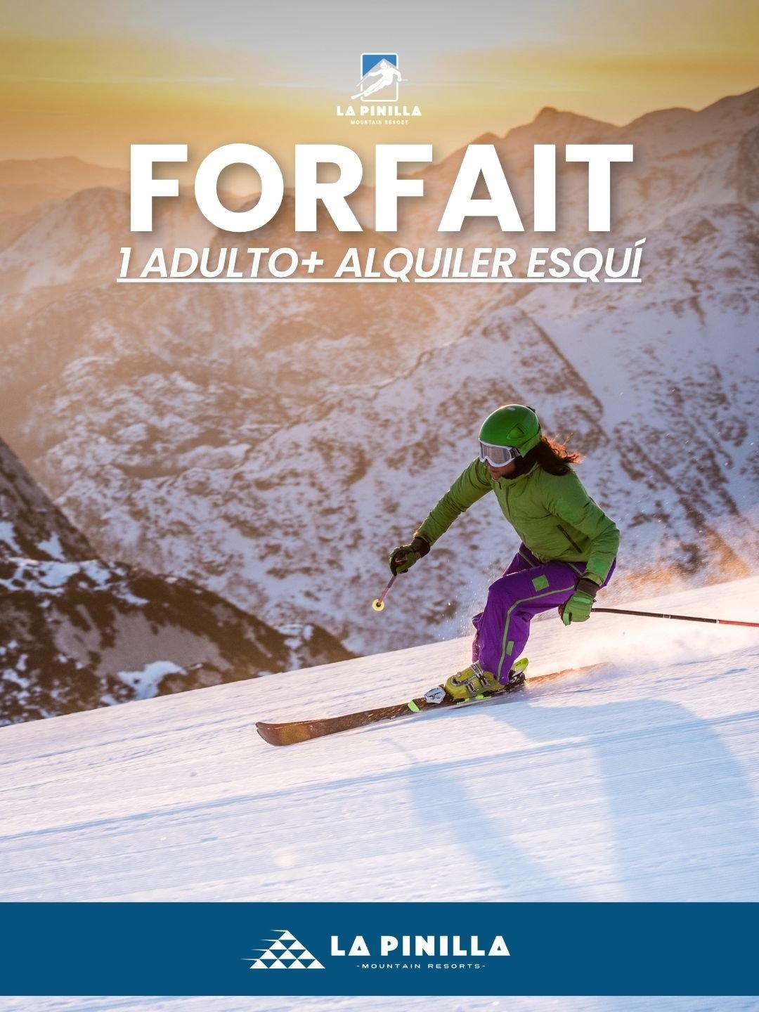 1 Forfait Adulto + Alquiler esquí